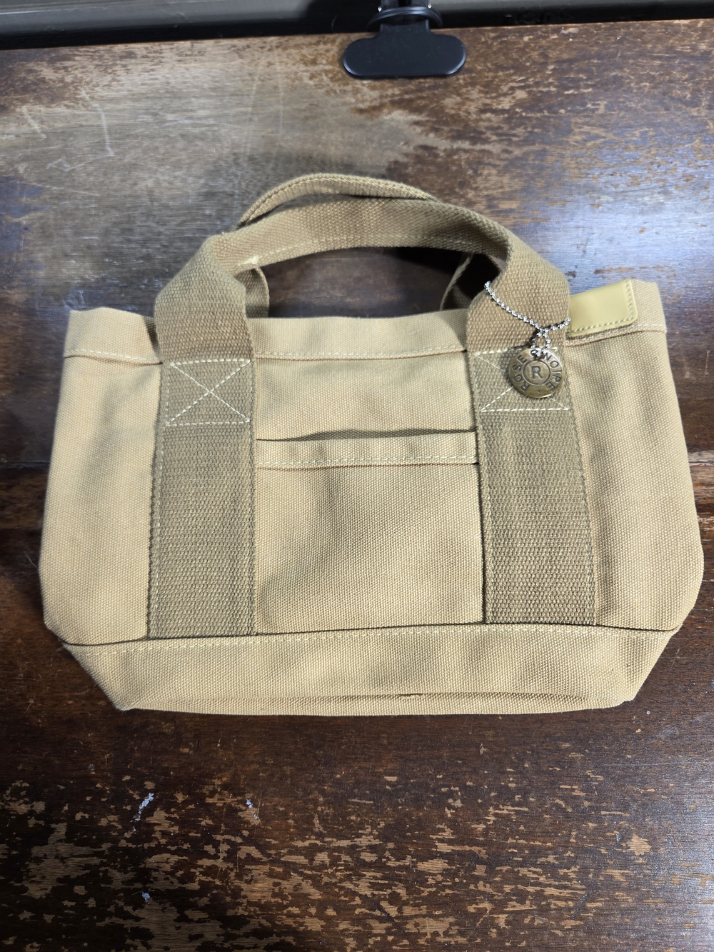 Rose Noire Canvas Tote Bag Divided Interior